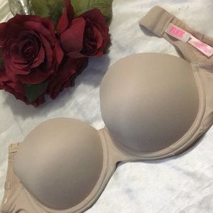 PINK STRAPLESS PUSH UP BRA
